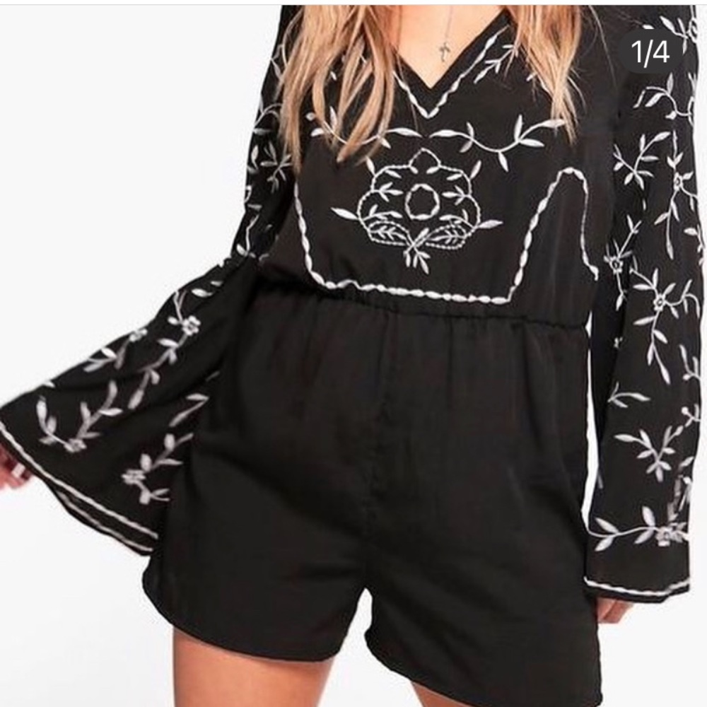 Embroidered romper